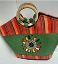 African Green Handbag and bangle