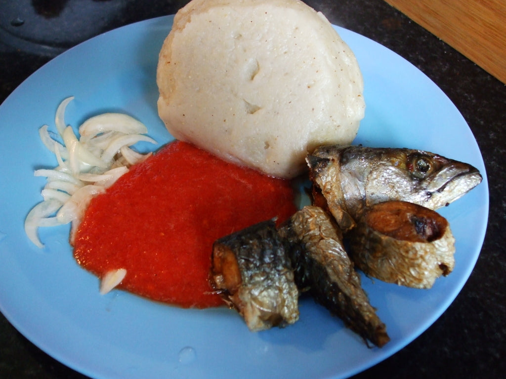 Banku And Mackerel Meal
